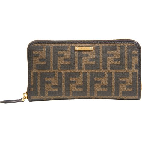 fendi zucca zip wallet